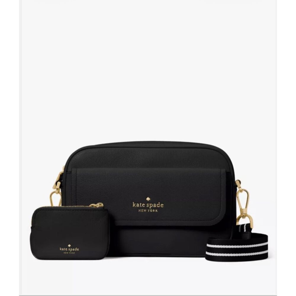 kate spade Black Crossbody Bag with Coin Pouch and Strap